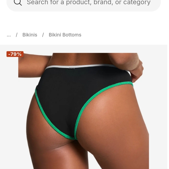 Maaji NWT Reversible Bikini Bottom Size Medium Cheeky - Picture 3 of 7